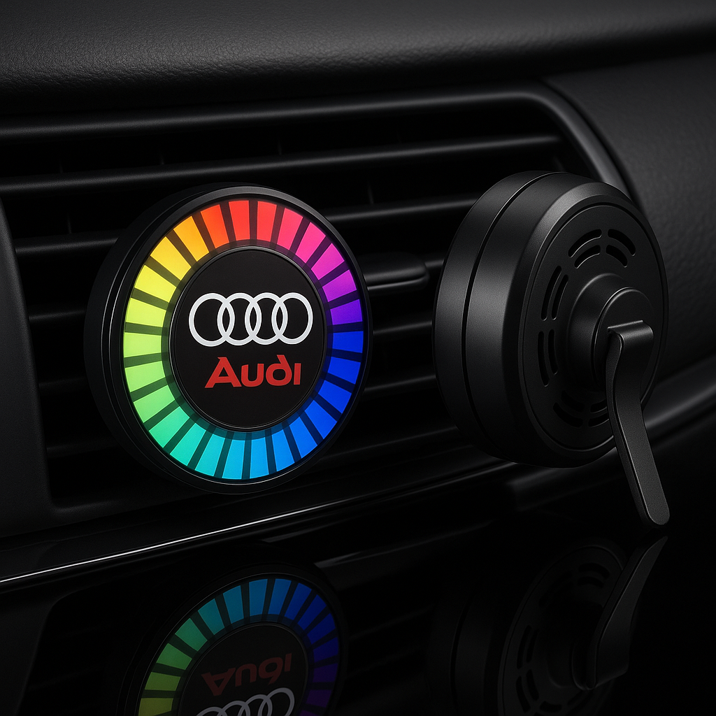 Musical rhythm LED car light with logo (with aroma diffuser)